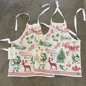 Kids Christmas Aprons with Holiday Print